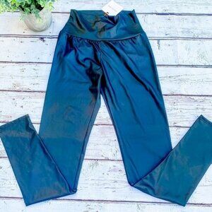 DailyLook High Waisted Black Vegan Leather Legging
